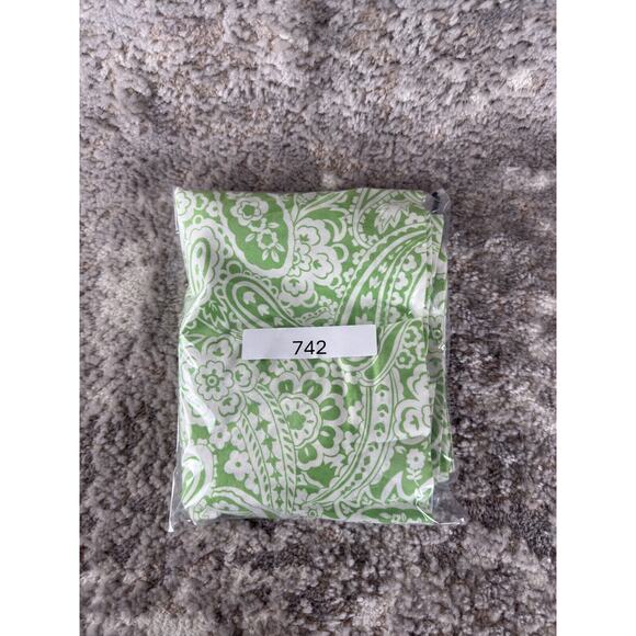 Paraphrase Size 8 Paisley A Line Mini Skirt Green Zip Cotton Blend Stretch - Picture 8 of 8